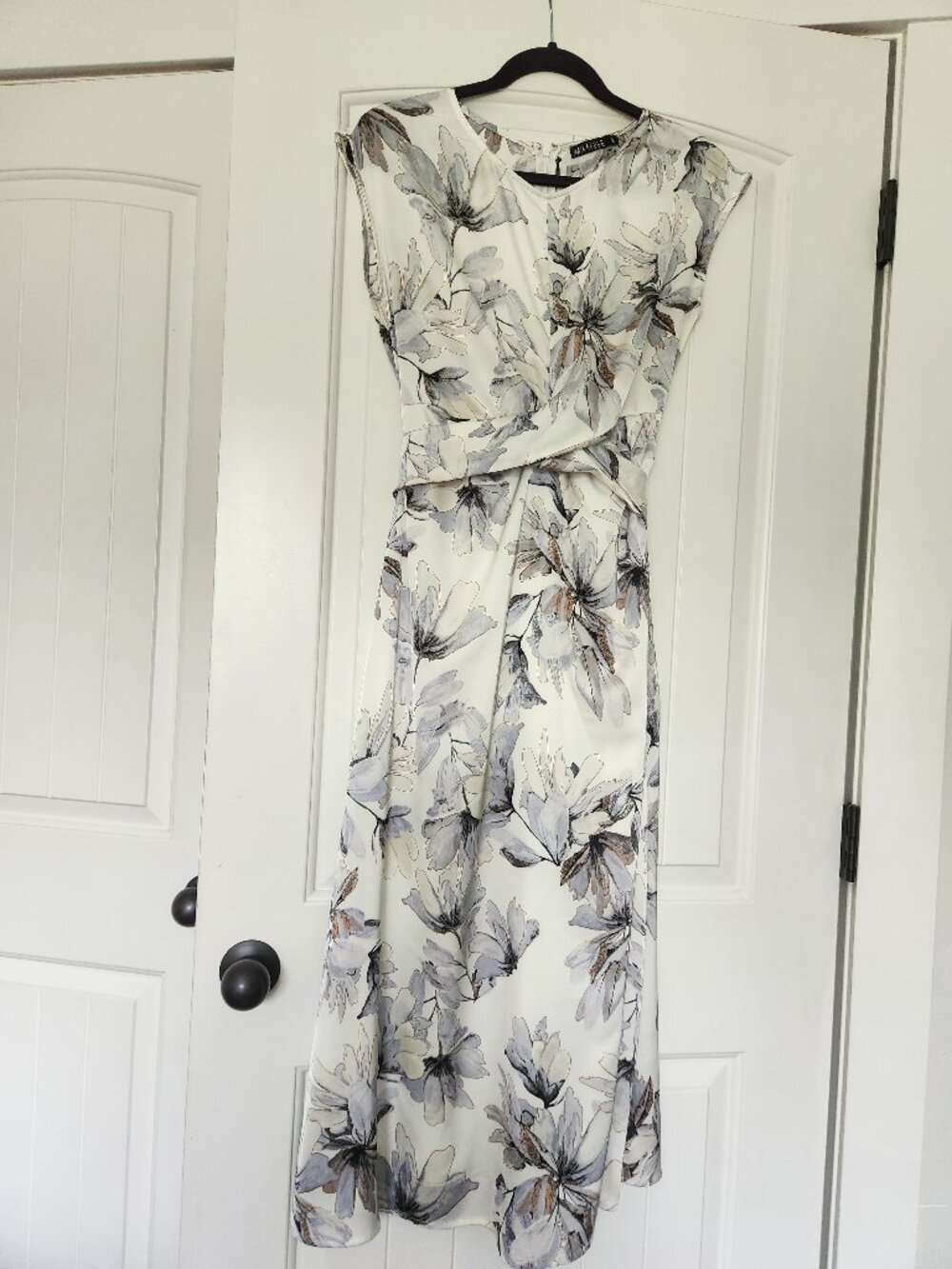 Mikarose Gray Floral Dress Size Small
